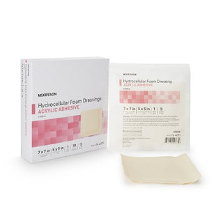 Border Foam Dressing McKesson With Border Film Backing Silicone Gel Adhesive