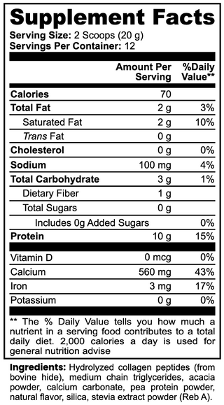 Grass-Fed Collagen Creamer (Vanilla) – Enhance Your Wellness with Every Sip